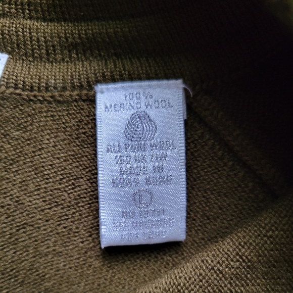 Lord & Taylor Green Pullover Sweater Large - Picture 9 of 10